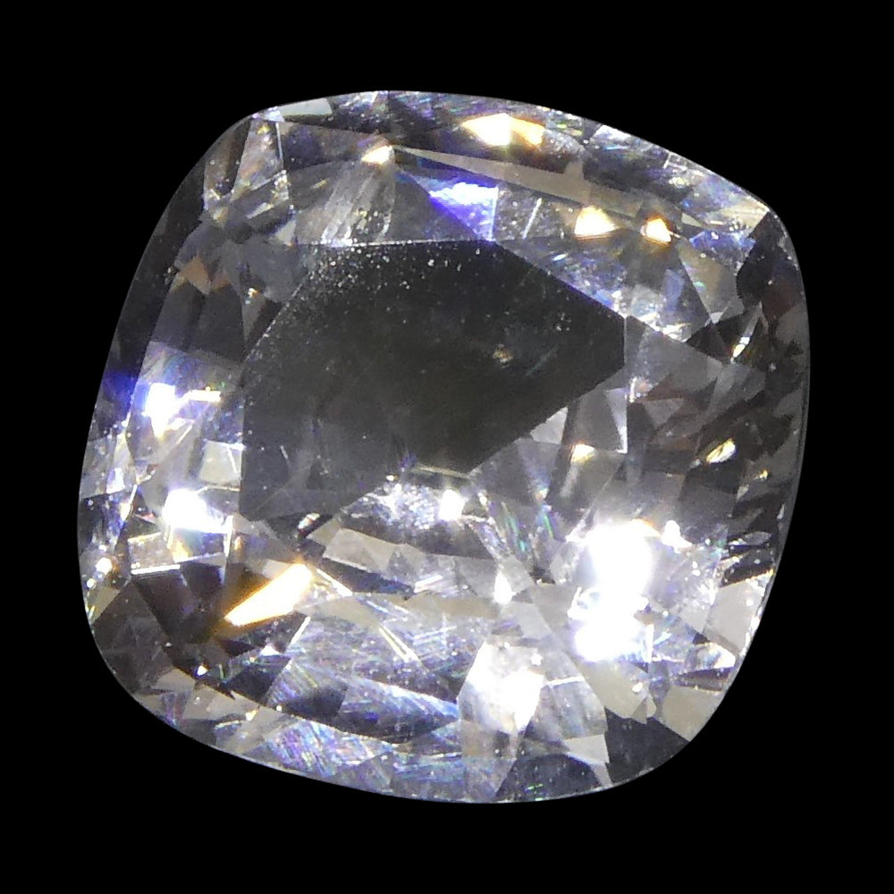 2.18ct Cushion White Sapphire GIA Certified Sri Lanka - Skyjems Wholesale Gemstones