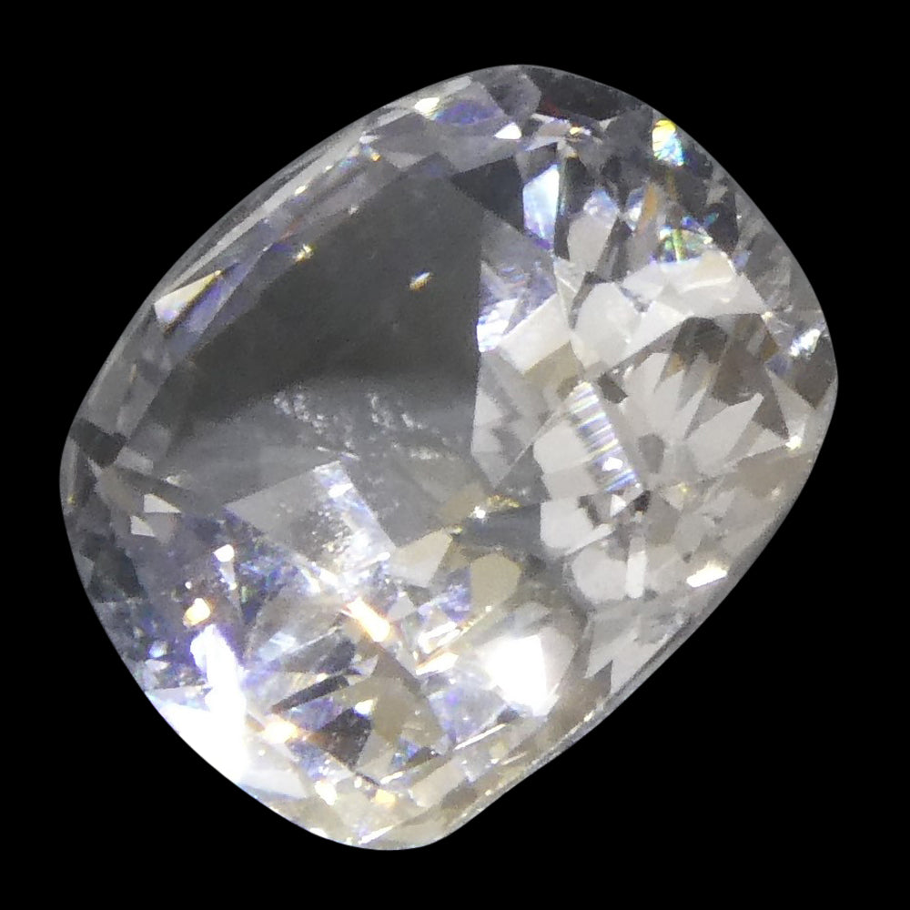 2.18ct Cushion White Sapphire GIA Certified Sri Lanka - Skyjems Wholesale Gemstones