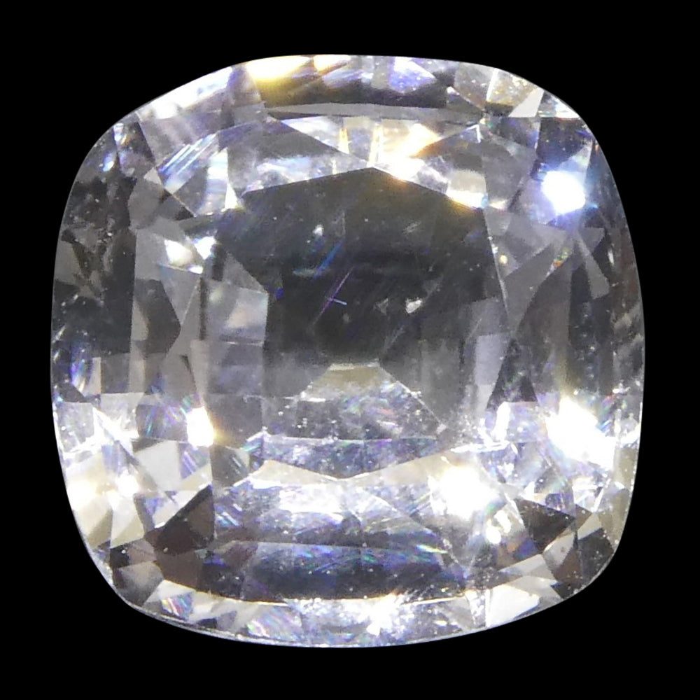 2.18ct Cushion White Sapphire GIA Certified Sri Lanka - Skyjems Wholesale Gemstones