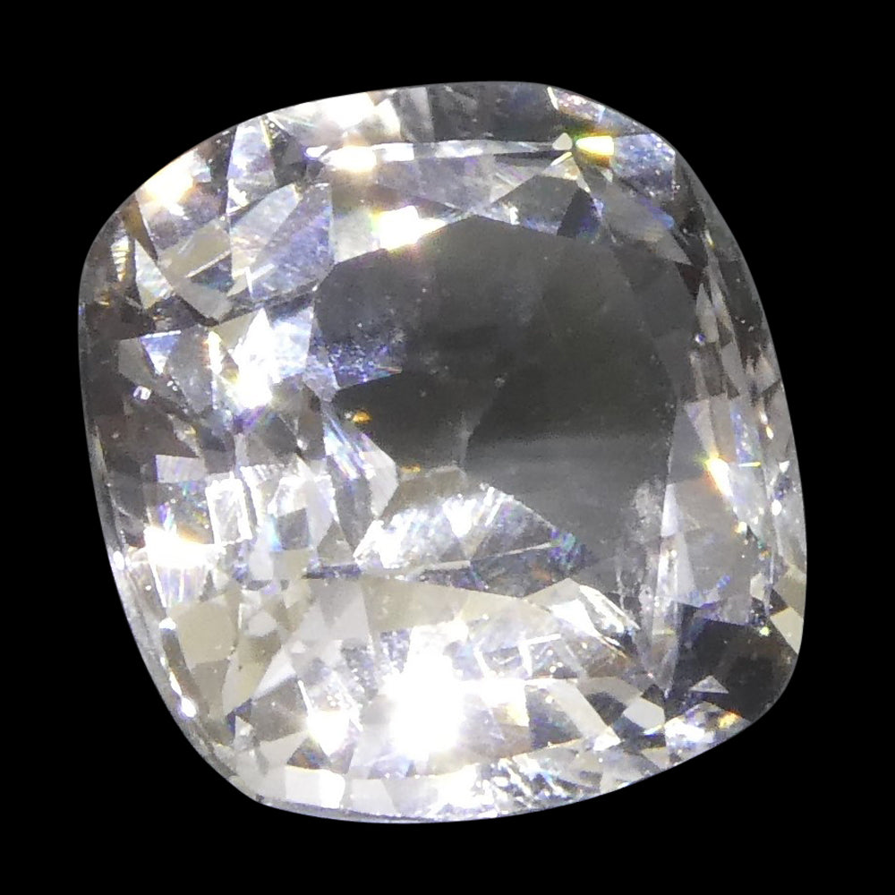 2.18ct Cushion White Sapphire GIA Certified Sri Lanka - Skyjems Wholesale Gemstones