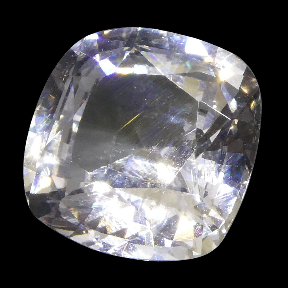 2.18ct Cushion White Sapphire GIA Certified Sri Lanka - Skyjems Wholesale Gemstones