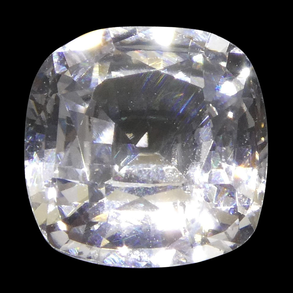 2.18ct Cushion White Sapphire GIA Certified Sri Lanka - Skyjems Wholesale Gemstones