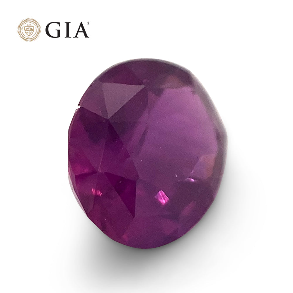 1.06ct Oval Vivid Pink-Purple Sapphire GIA Certified Sri Lanka - Skyjems Wholesale Gemstones