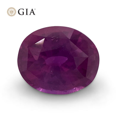 1.06ct Oval Vivid Pink-Purple Sapphire GIA Certified Sri Lanka - Skyjems Wholesale Gemstones