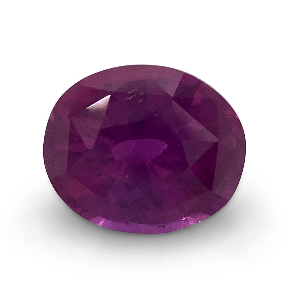 1.06ct Oval Vivid Pink-Purple Sapphire GIA Certified Sri Lanka - Skyjems Wholesale Gemstones