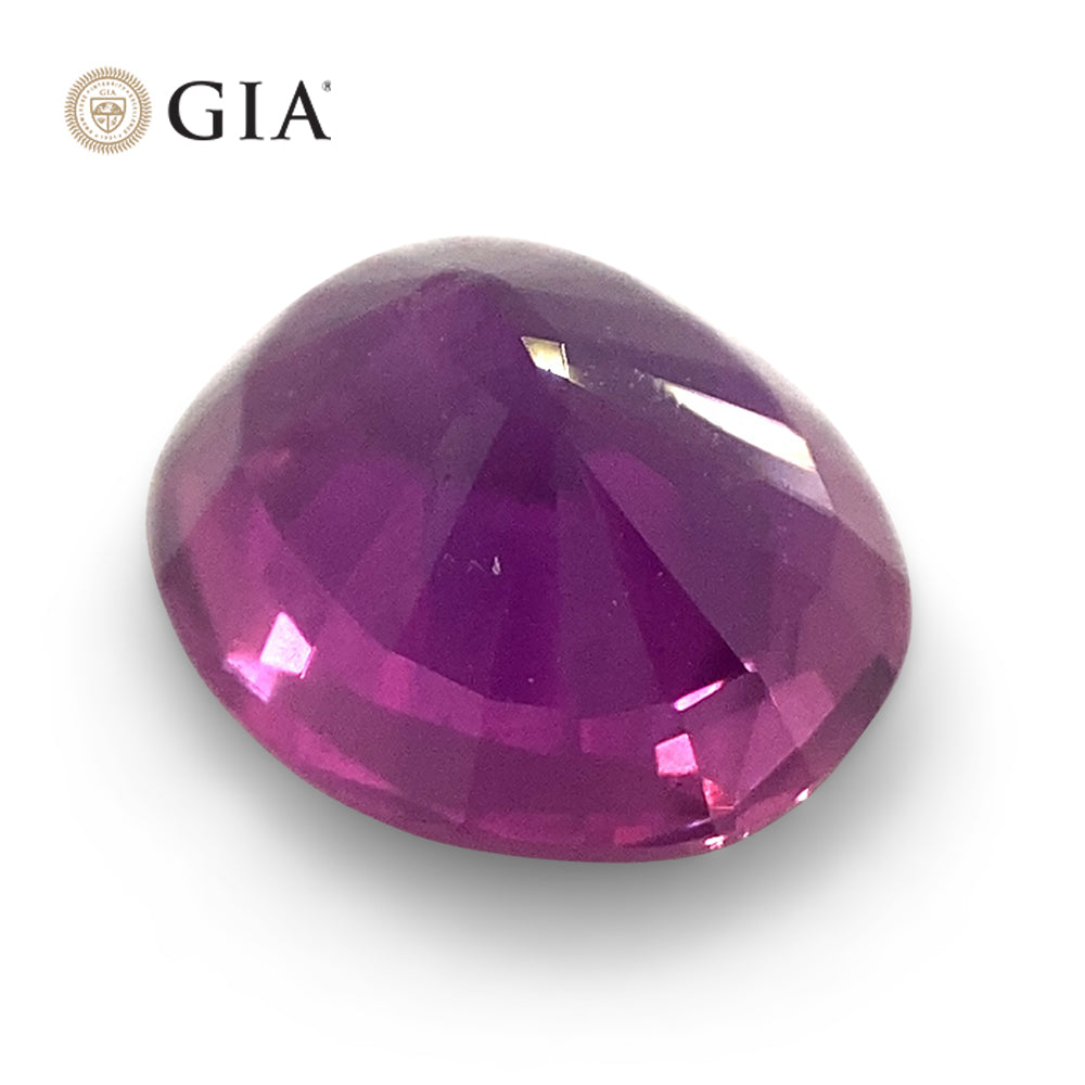 1.06ct Oval Vivid Pink-Purple Sapphire GIA Certified Sri Lanka - Skyjems Wholesale Gemstones