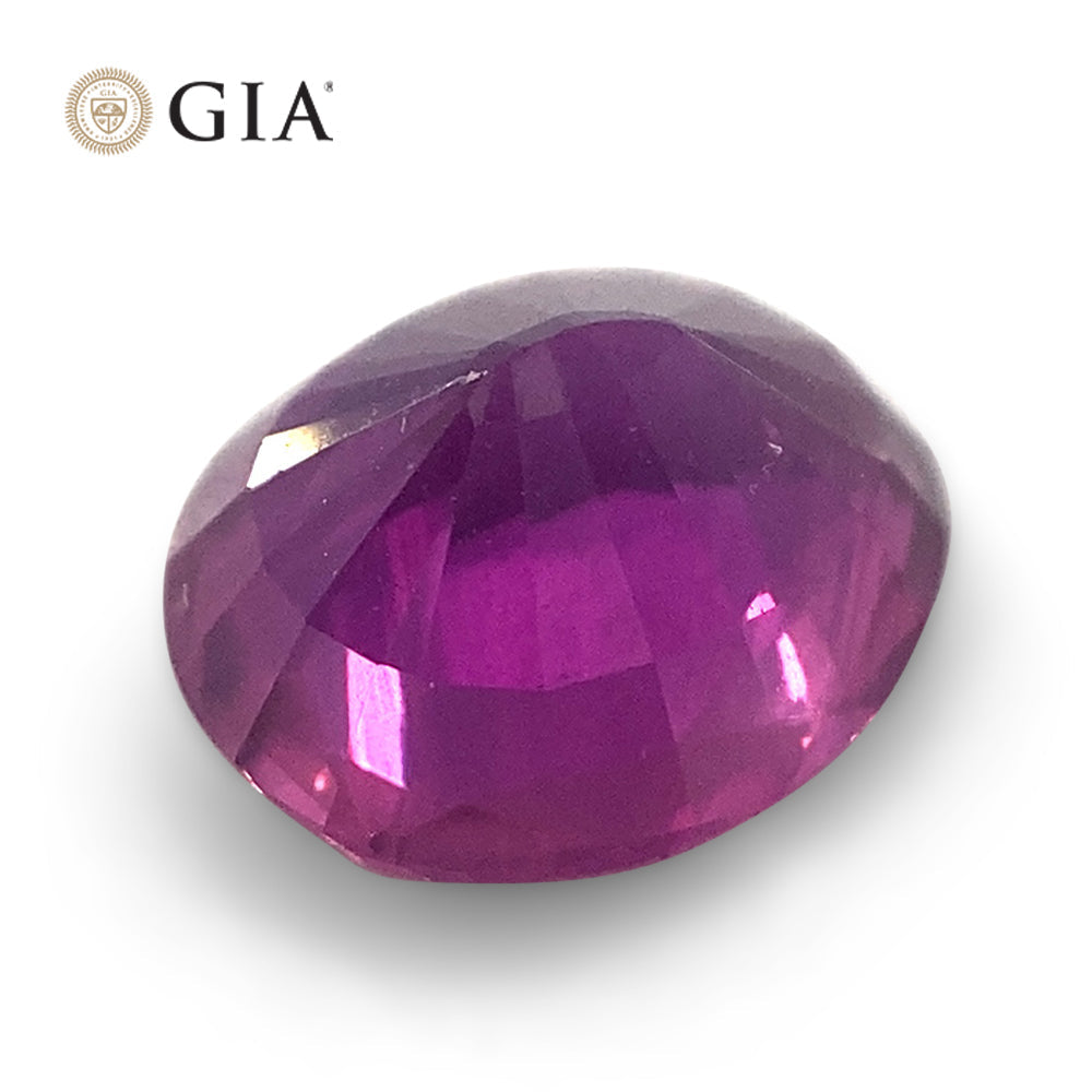 1.06ct Oval Vivid Pink-Purple Sapphire GIA Certified Sri Lanka - Skyjems Wholesale Gemstones