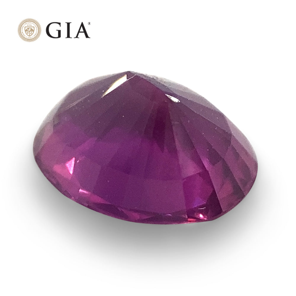 1.06ct Oval Vivid Pink-Purple Sapphire GIA Certified Sri Lanka - Skyjems Wholesale Gemstones