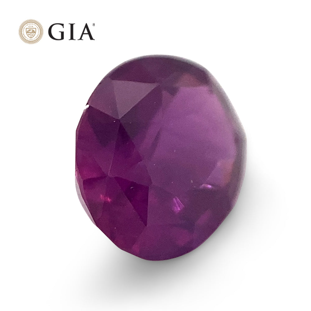 1.06ct Oval Vivid Pink-Purple Sapphire GIA Certified Sri Lanka - Skyjems Wholesale Gemstones