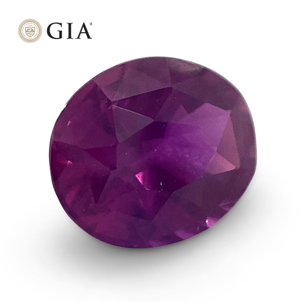 1.06ct Oval Vivid Pink-Purple Sapphire GIA Certified Sri Lanka - Skyjems Wholesale Gemstones