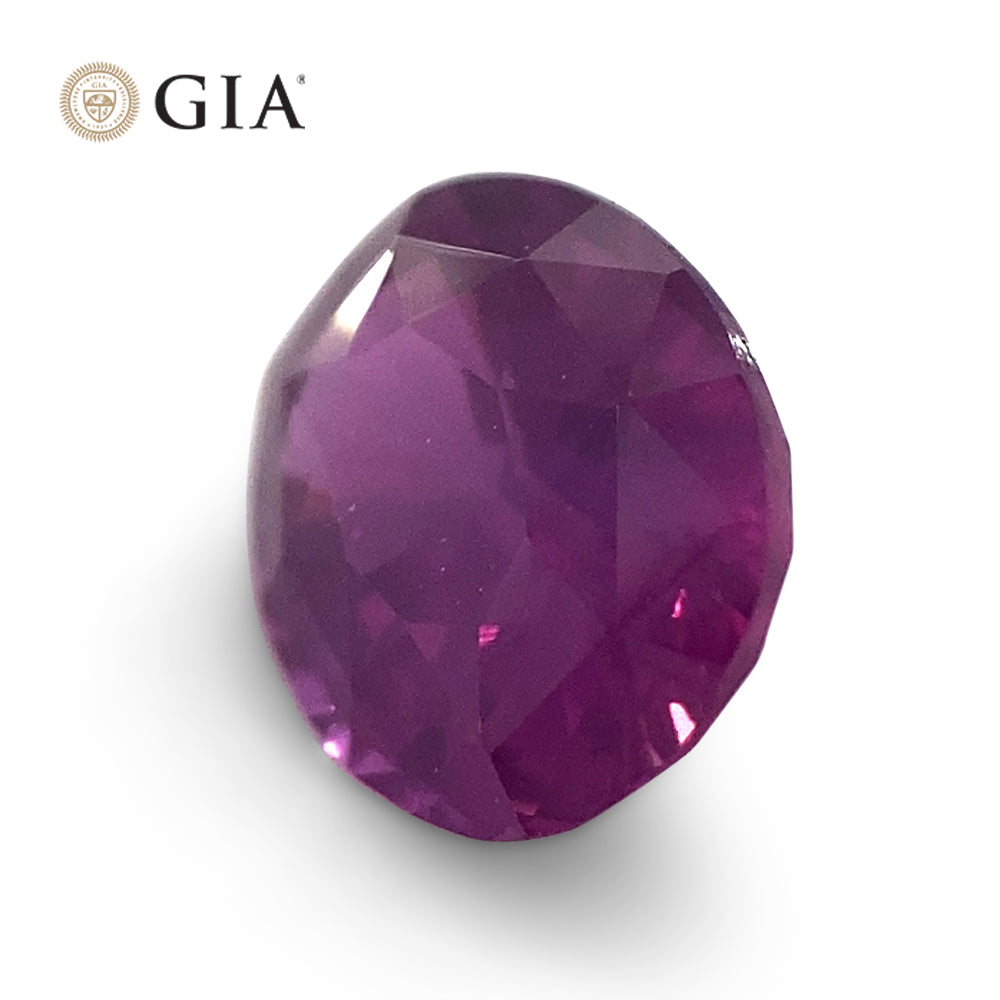 1.06ct Oval Vivid Pink-Purple Sapphire GIA Certified Sri Lanka - Skyjems Wholesale Gemstones