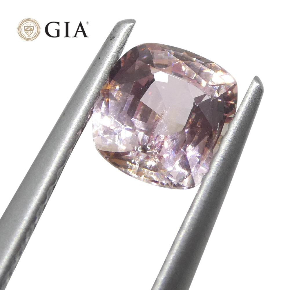 1ct Cushion Orangy Pink Padparadscha Sapphire GIA Certified Sri Lanka Unheated - Skyjems Wholesale Gemstones