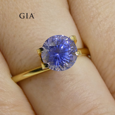 2.21ct Round Blue Sapphire GIA Certified Sri Lanka
