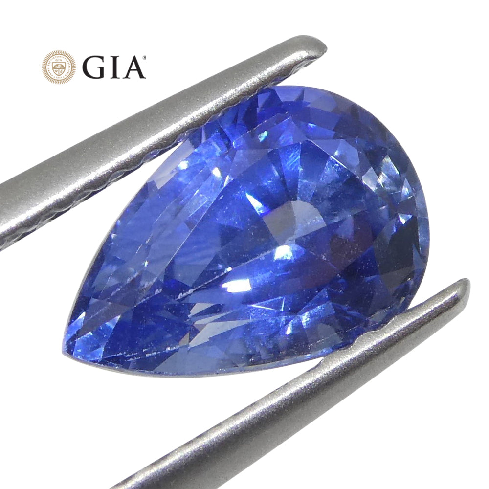 1.89ct Pear Blue Sapphire GIA Certified Sri Lanka - Skyjems Wholesale Gemstones