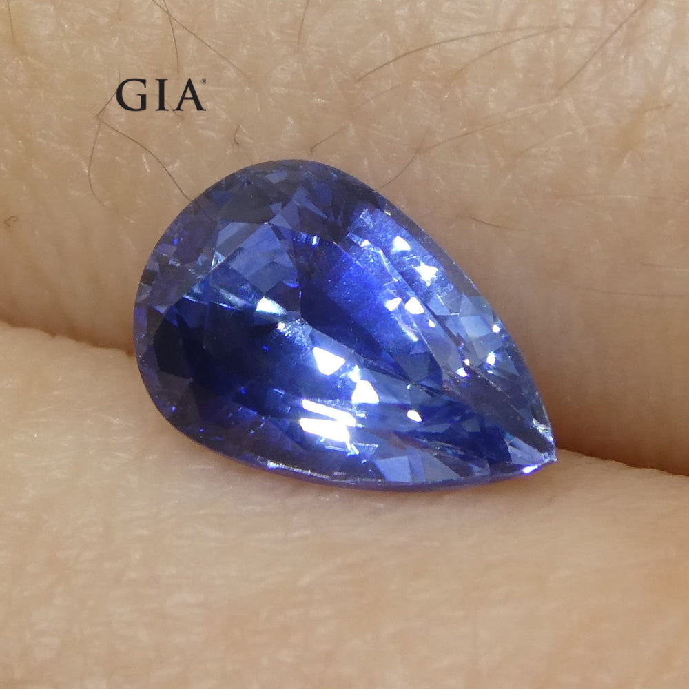 1.89ct Pear Blue Sapphire GIA Certified Sri Lanka - Skyjems Wholesale Gemstones