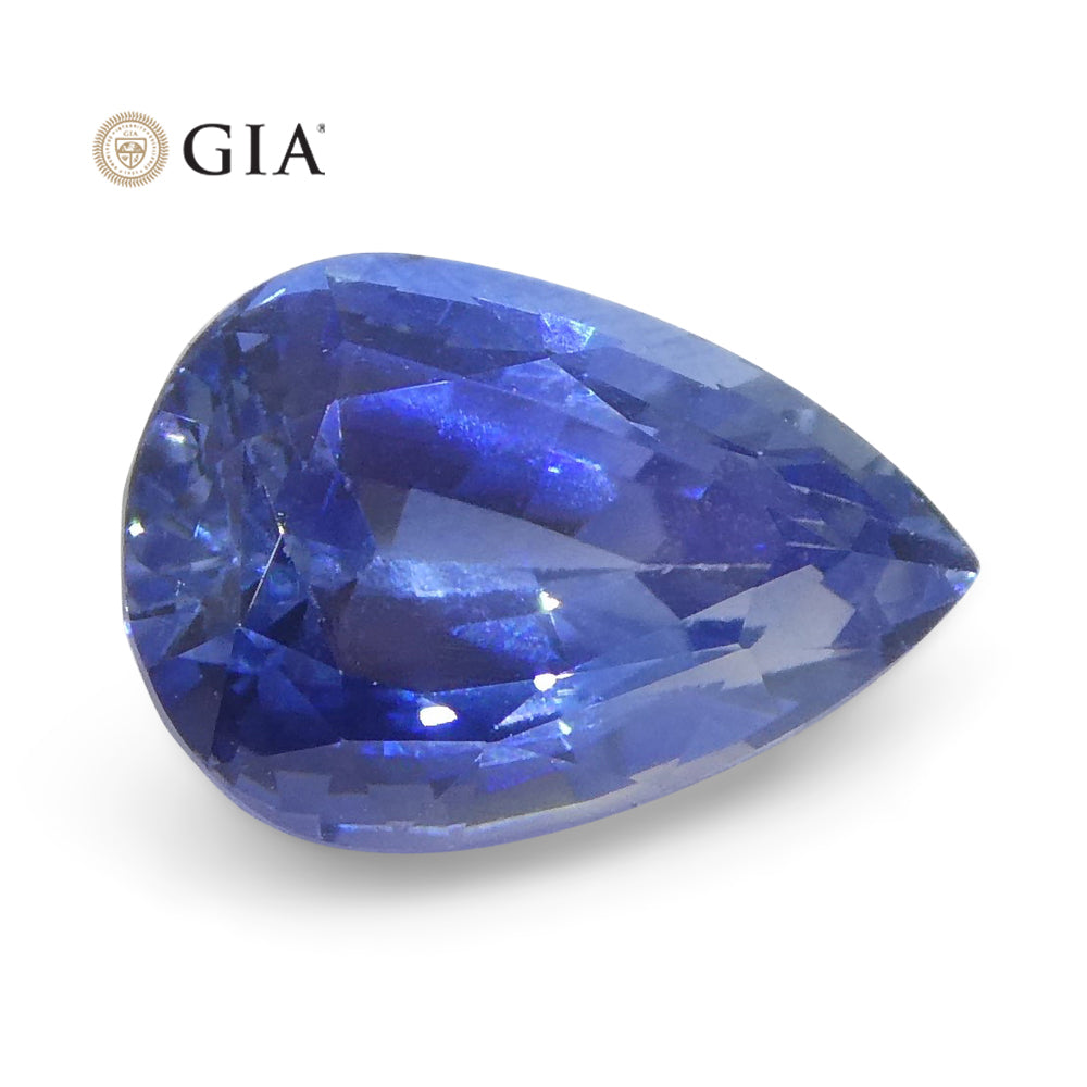 1.89ct Pear Blue Sapphire GIA Certified Sri Lanka - Skyjems Wholesale Gemstones