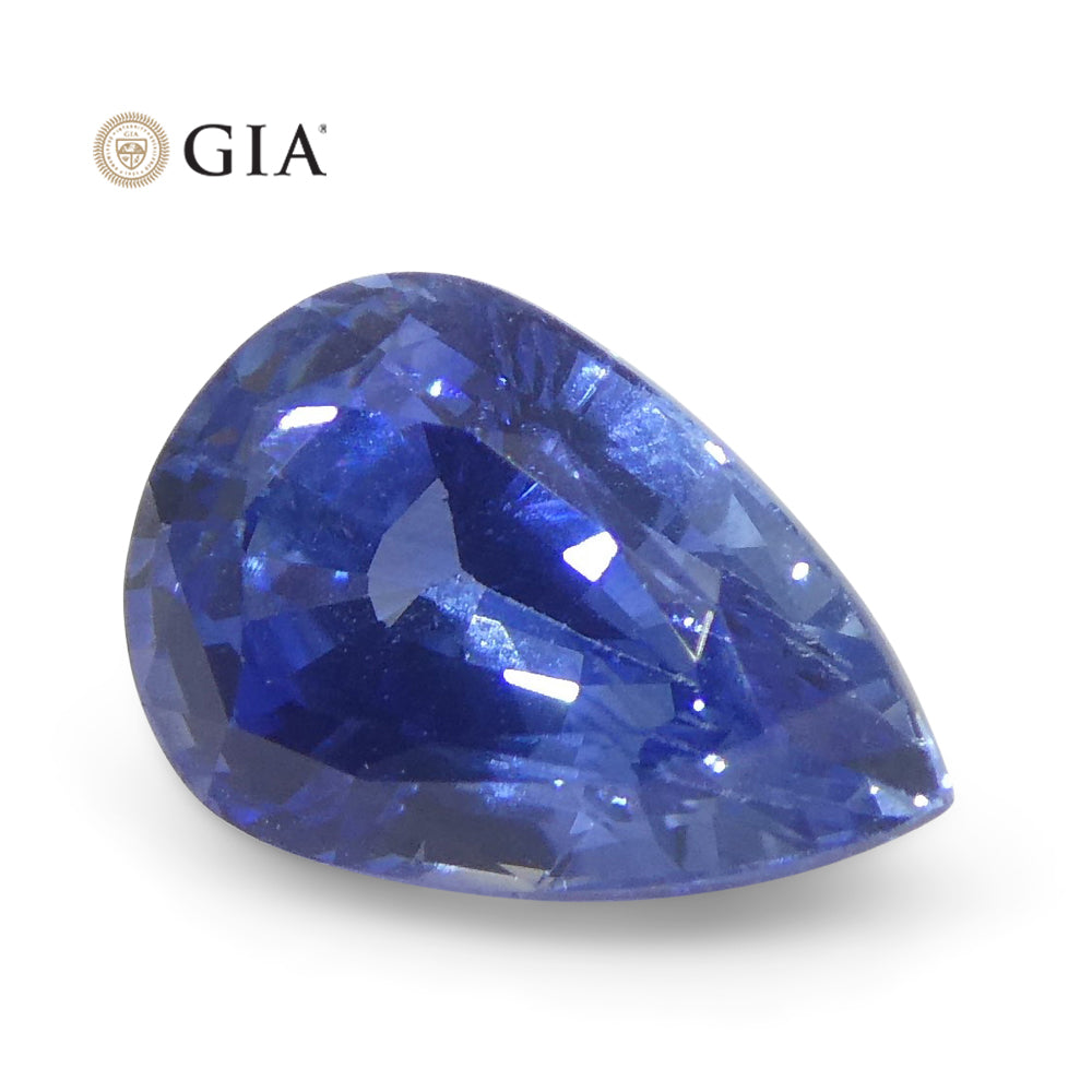 1.89ct Pear Blue Sapphire GIA Certified Sri Lanka - Skyjems Wholesale Gemstones