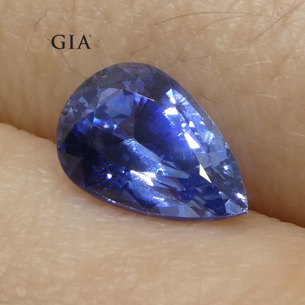 1.89ct Pear Blue Sapphire GIA Certified Sri Lanka - Skyjems Wholesale Gemstones