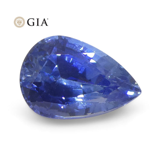 1.89ct Pear Blue Sapphire GIA Certified Sri Lanka - Skyjems Wholesale Gemstones