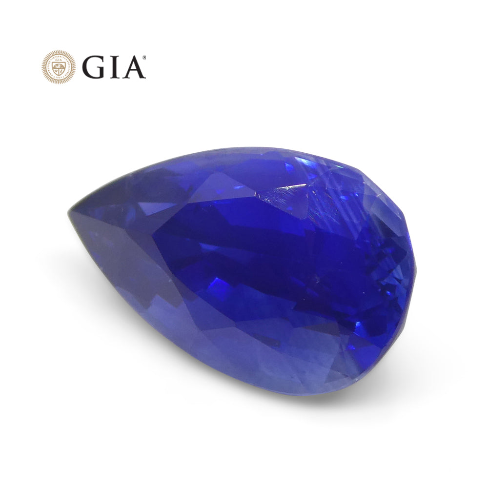 3.88ct Pear Royal Blue Sapphire GIA Certified Sri Lanka - Skyjems Wholesale Gemstones