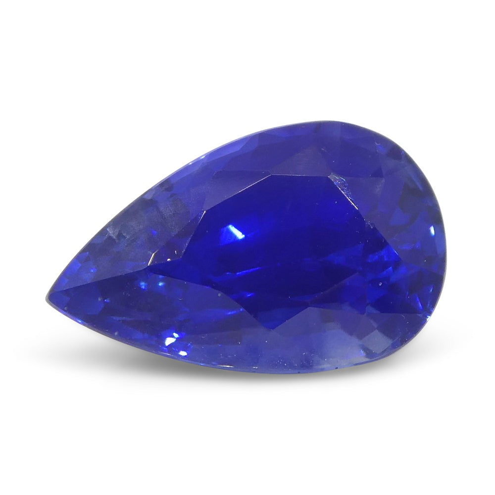 3.88ct Pear Blue Sapphire GIA Certified Sri Lanka - Skyjems Wholesale Gemstones