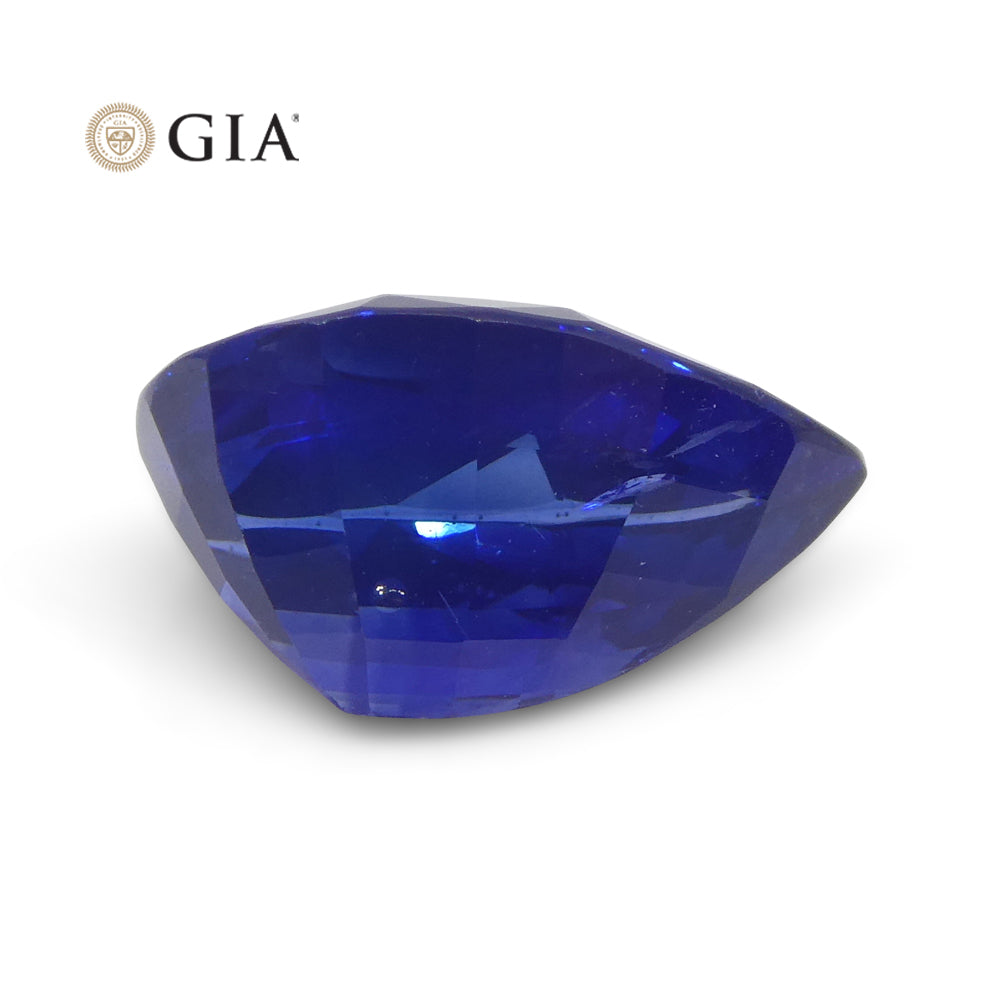 3.88ct Pear Royal Blue Sapphire GIA Certified Sri Lanka - Skyjems Wholesale Gemstones