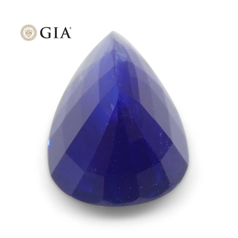 3.88ct Pear Blue Sapphire GIA Certified Sri Lanka - Skyjems Wholesale Gemstones