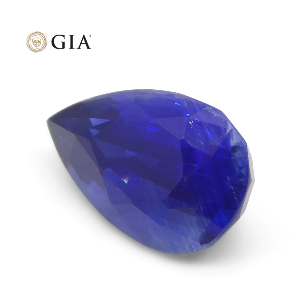 3.88ct Pear Royal Blue Sapphire GIA Certified Sri Lanka - Skyjems Wholesale Gemstones