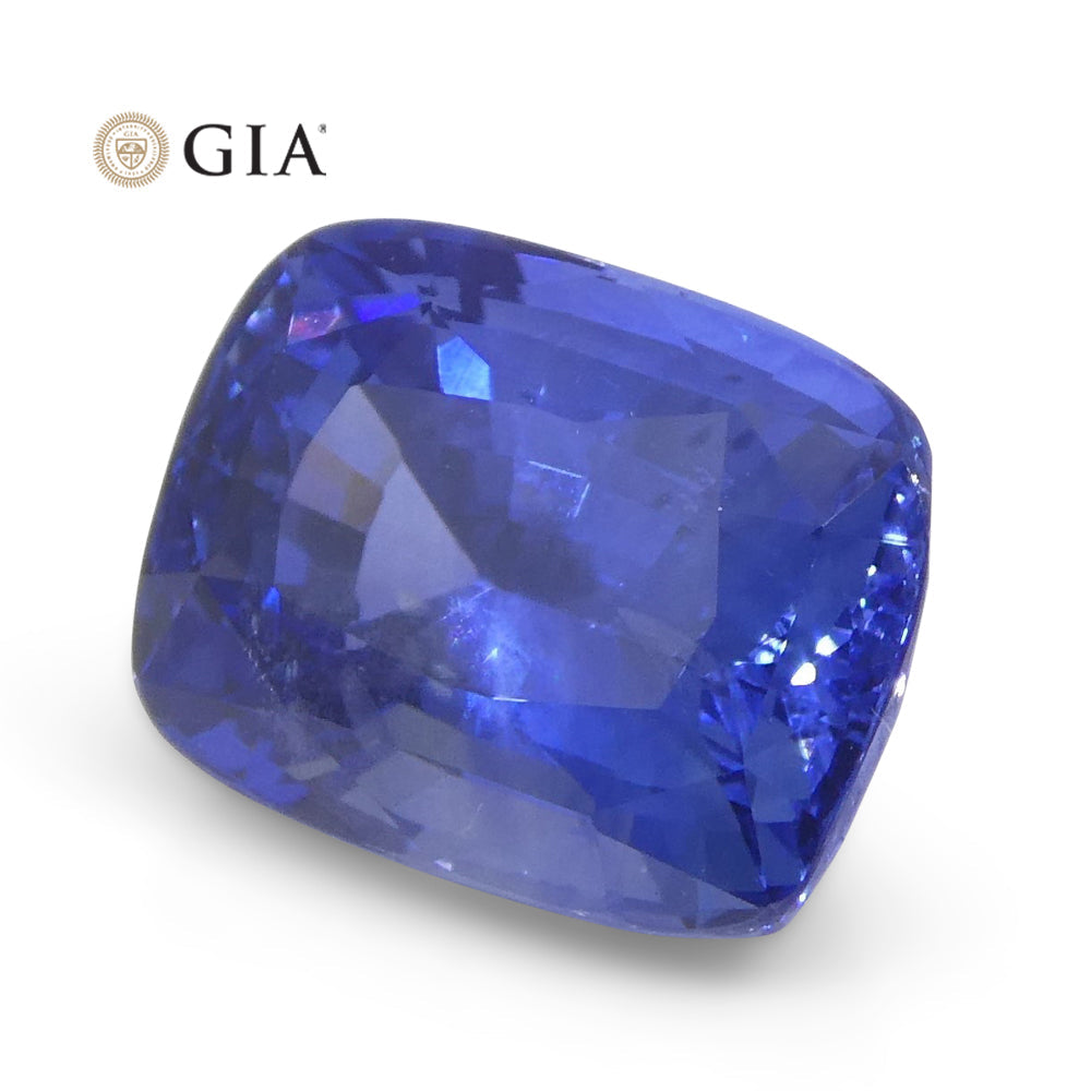 3.36ct Cushion Blue Sapphire GIA Certified Sri Lanka - Skyjems Wholesale Gemstones