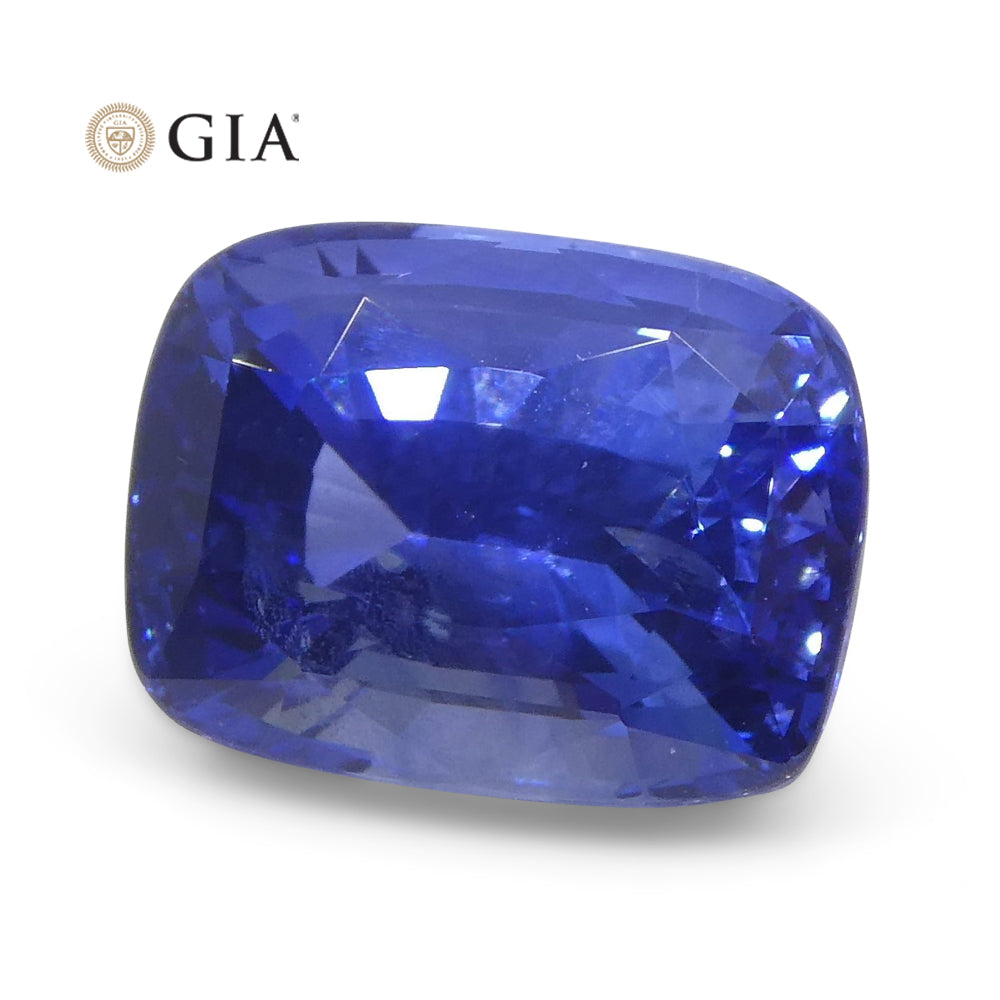 3.36ct Cushion Blue Sapphire GIA Certified Sri Lanka - Skyjems Wholesale Gemstones