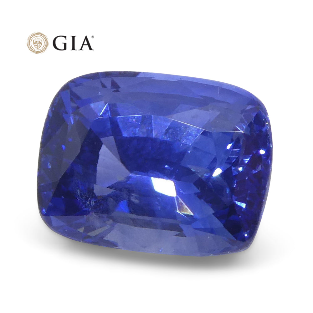 3.36ct Cushion Blue Sapphire GIA Certified Sri Lanka - Skyjems Wholesale Gemstones