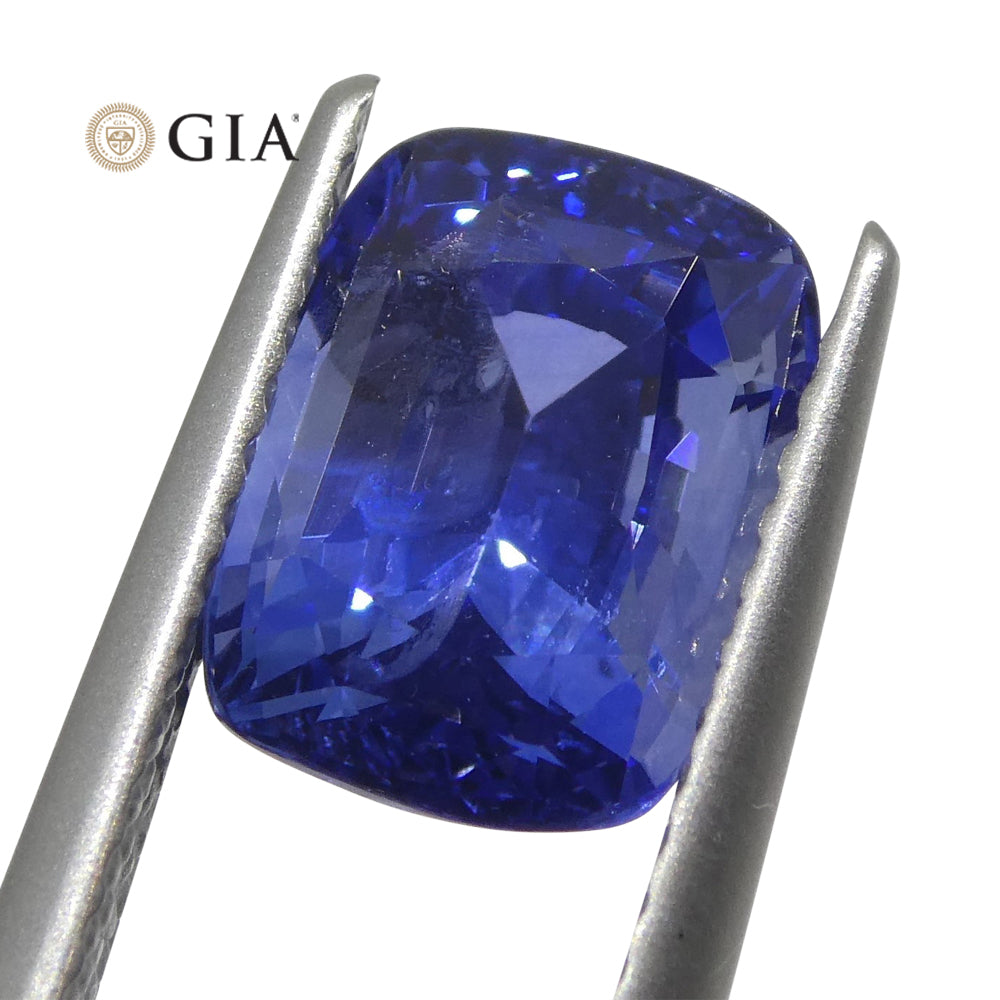 3.36ct Cushion Blue Sapphire GIA Certified Sri Lanka - Skyjems Wholesale Gemstones