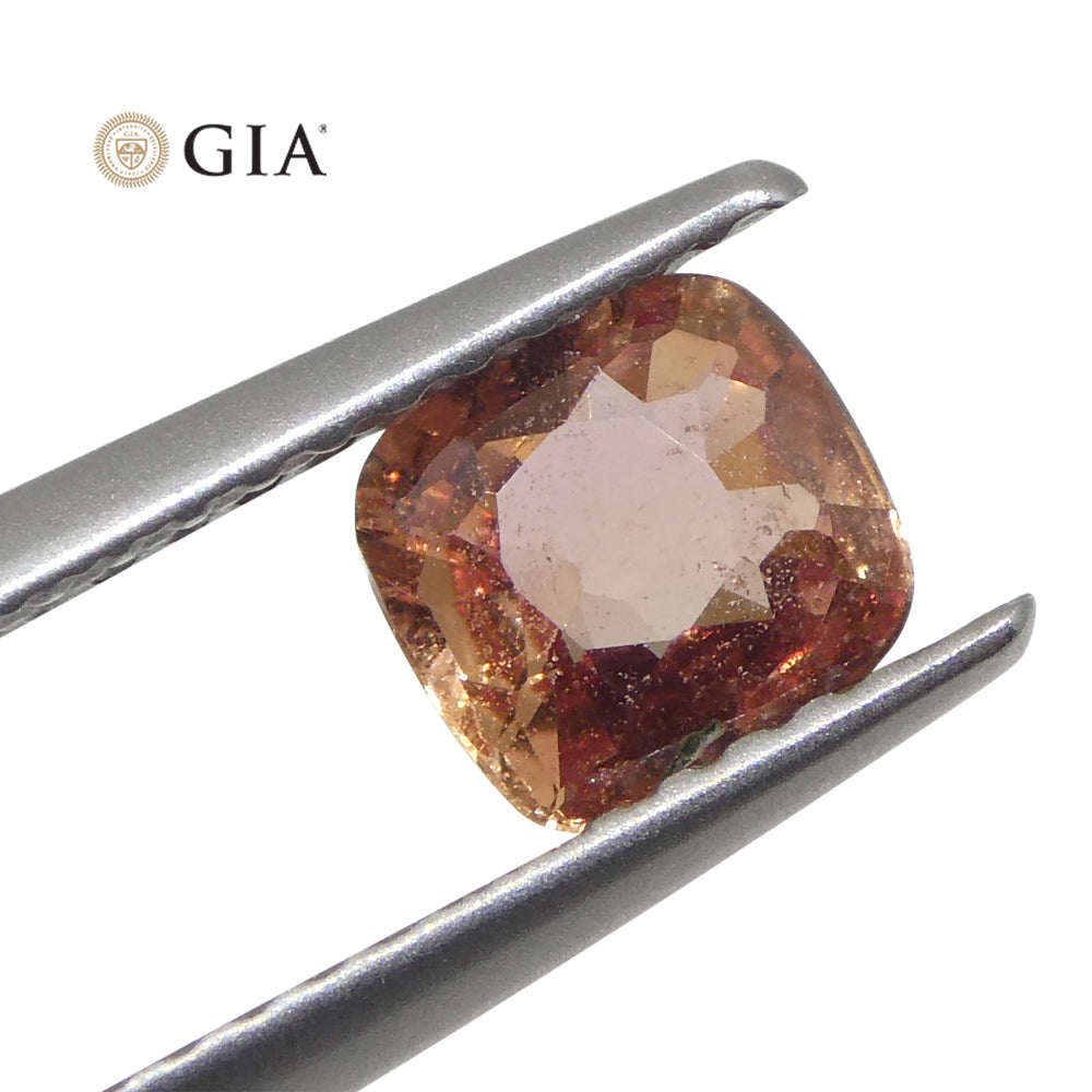 Padparadscha Sapphire 0.84 cts 5.54 x 5.21 x 2.97 mm Cushion Orangy Pink  $4500