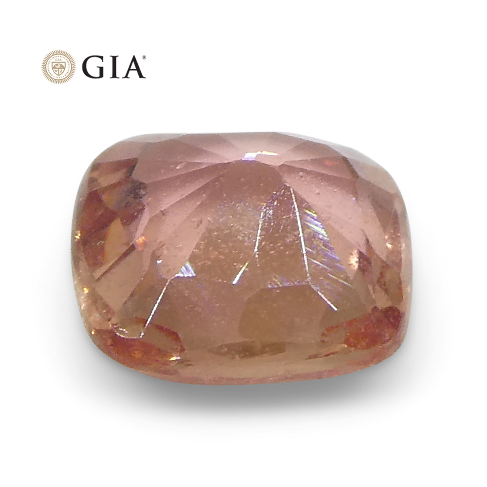 0.84ct Cushion Orangy Pink Padparadscha Sapphire GIA Certified Madagascar - Skyjems Wholesale Gemstones