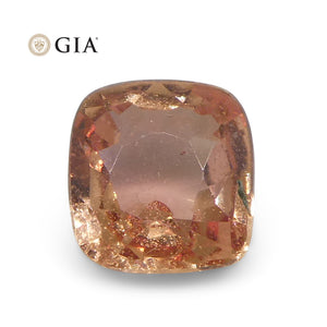 0.84ct Cushion Orangy Pink Padparadscha Sapphire GIA Certified Madagascar - Skyjems Wholesale Gemstones