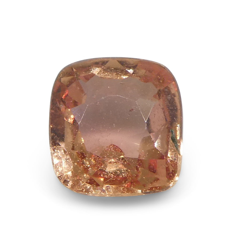 0.84ct Cushion Orangy Pink Padparadscha Sapphire GIA Certified Madagascar - Skyjems Wholesale Gemstones