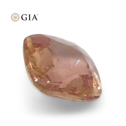 0.84ct Cushion Orangy Pink Padparadscha Sapphire GIA Certified Madagascar