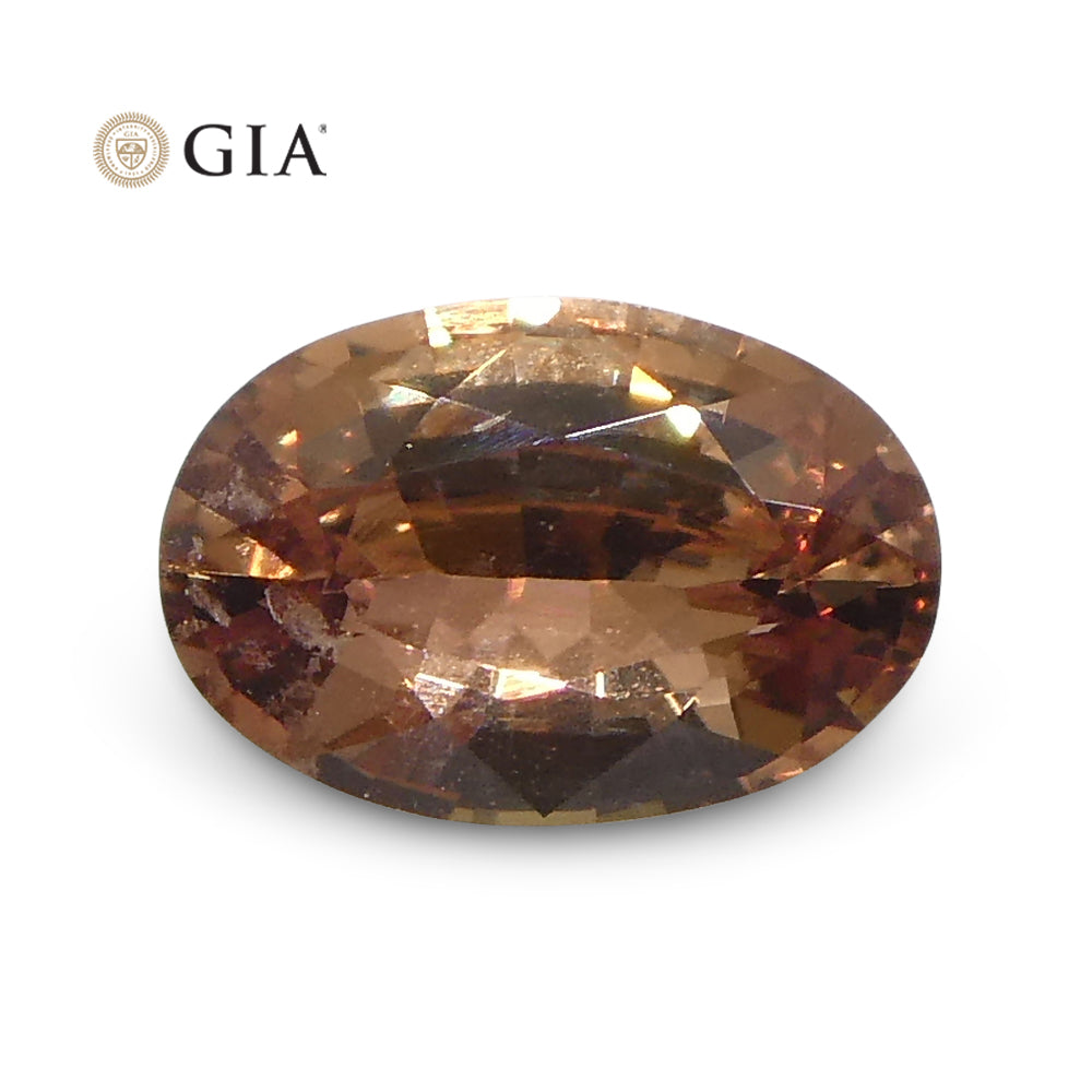 0.46ct Oval Pinkish Orange Padparadscha Sapphire GIA Certified Madagascar - Skyjems Wholesale Gemstones