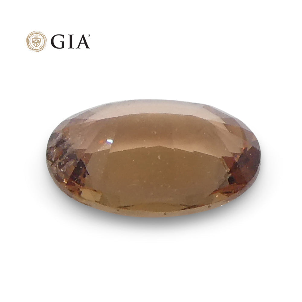 0.46ct Oval Pinkish Orange Padparadscha Sapphire GIA Certified Madagascar - Skyjems Wholesale Gemstones