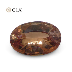0.46ct Oval Pinkish Orange Padparadscha Sapphire GIA Certified Madagascar - Skyjems Wholesale Gemstones