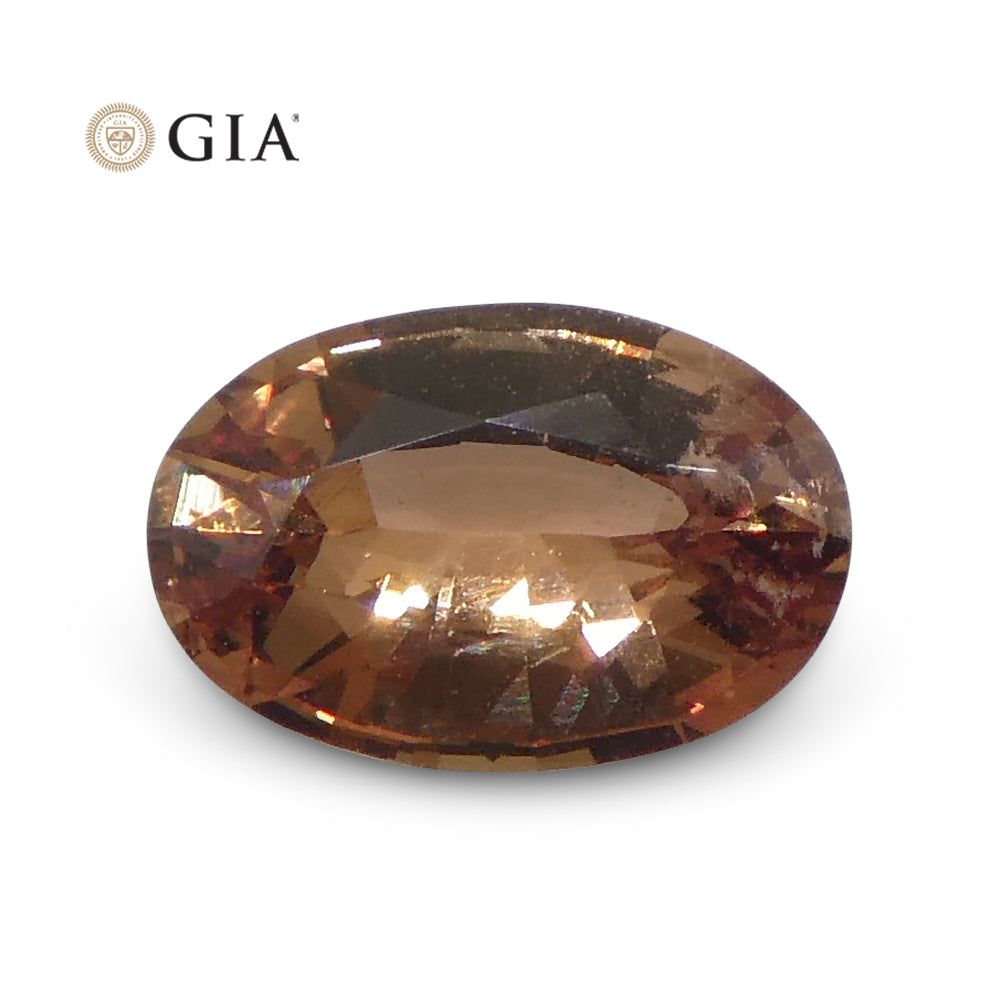 0.46ct Oval Pinkish Orange Padparadscha Sapphire GIA Certified Madagascar - Skyjems Wholesale Gemstones