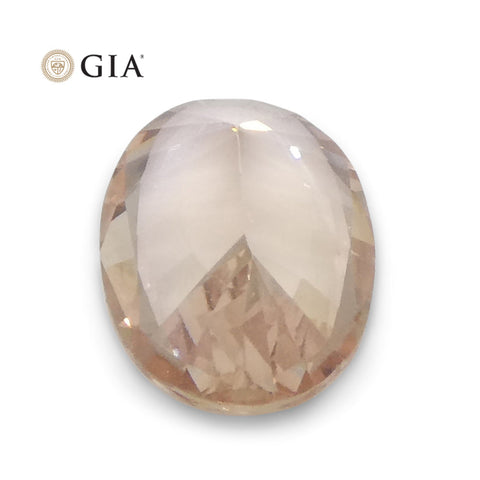 0.77ct Oval Orangy Pink Padparadscha Sapphire GIA Certified East Africa