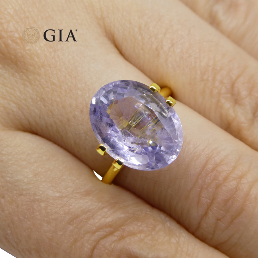 9.37ct Oval Violet to Pinkish Purple Sapphire GIA Certified Sri Lanka - Skyjems Wholesale Gemstones