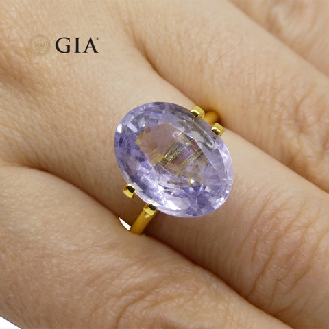 9.37ct Oval Violet to Pinkish Purple Sapphire GIA Certified Sri Lanka