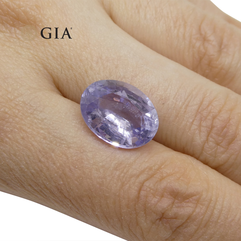 9.37ct Oval Violet to Pinkish Purple Sapphire GIA Certified Sri Lanka - Skyjems Wholesale Gemstones