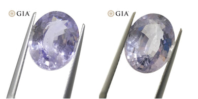 9.37ct Oval Violet to Pinkish Purple Sapphire GIA Certified Sri Lanka - Skyjems Wholesale Gemstones