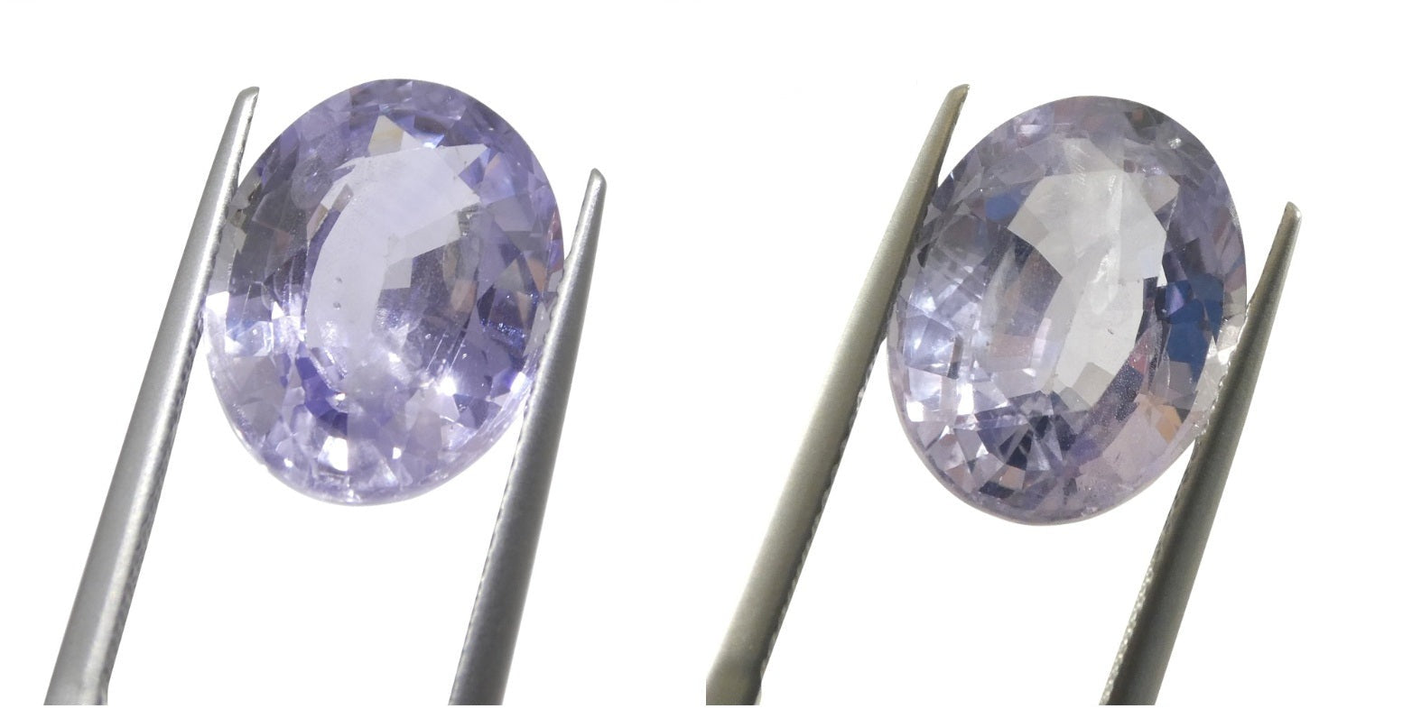 9.37ct Oval Violet to Pinkish Purple Sapphire GIA Certified Sri Lanka - Skyjems Wholesale Gemstones