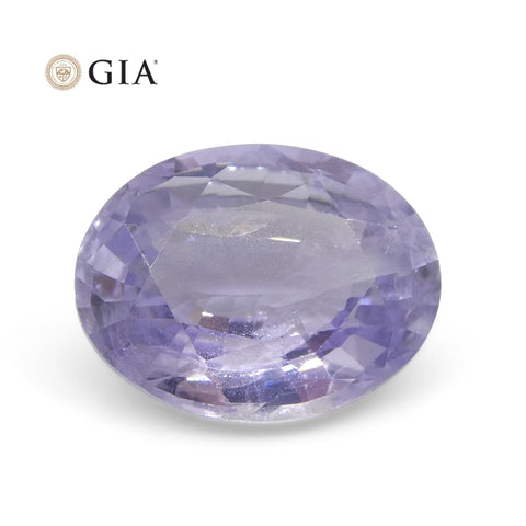 9.37ct Oval Violet to Pinkish Purple Sapphire GIA Certified Sri Lanka