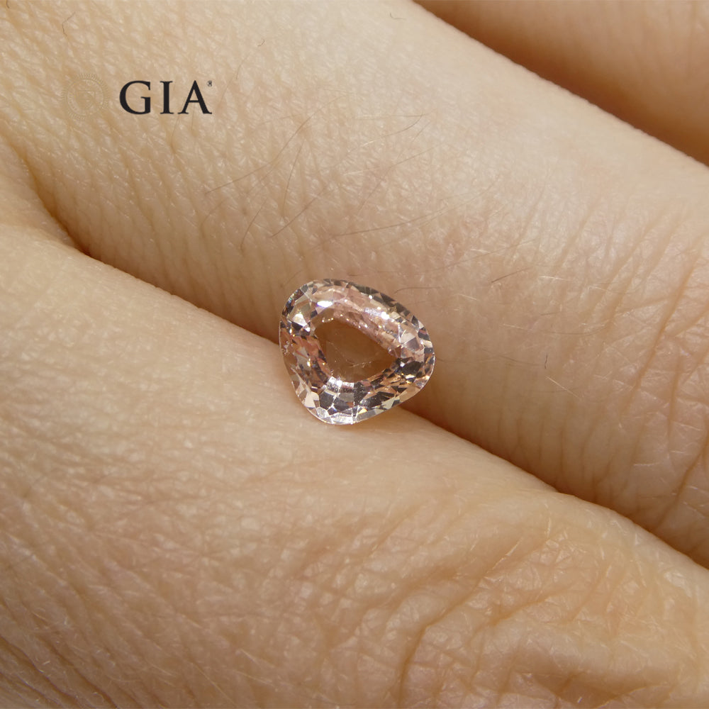 0.98ct Pear Pinkish Orange Padparadscha Sapphire GIA Certified Sri Lanka - Skyjems Wholesale Gemstones