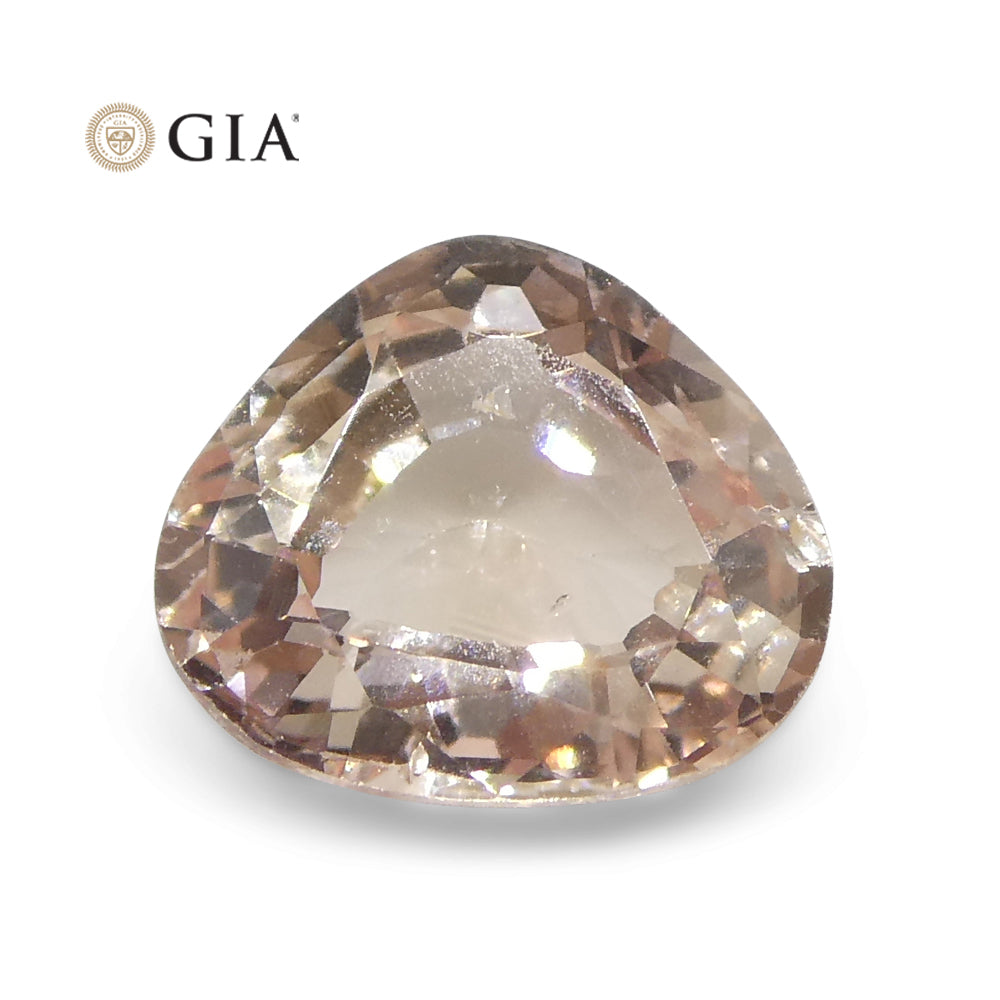 0.98ct Pear Pinkish Orange Padparadscha Sapphire GIA Certified Sri Lan